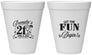 Personalized 21st Birthday 12 oz Foam Cups - Let The Fun Begin | 340009