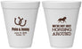 Personalized Wedding 12 oz Foam Cups - Horseshoe | 341