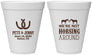 Personalized Wedding 12 oz Foam Cups - Horseshoe | 342