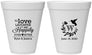 Personalized Wedding 12 oz Foam Cups - Love Laughter Happily | 345