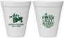 Personalized Wedding 12 oz Foam Cups - Left The Farm Tractor | 347