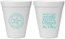 Personalized Wedding 12 oz Foam Cups - Sandy Feet Salty Kisses | 355