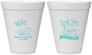 Personalized Wedding 12 oz Foam Cups - Beach | 358