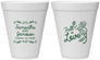 Personalized Wedding 12 oz Foam Cups - Fall In Love | 377