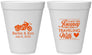 Personalized Wedding 12 oz Foam Cups - Journey Traveling With | 388