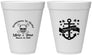 Personalized Wedding 12 oz Foam Cups - Anchor Nautical | 391