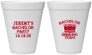 Personalized Bachelor Party 12 oz Foam Cups - Drinking Team | 40020