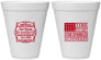 Personalized Bachelor Party 12 oz Foam Cups - Star Spangled Hammered | 40032
