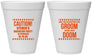 Personalized Bachelor Party 12 oz Foam Cups - Groom Rhymes Doom | 40042