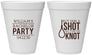 Personalized Bachelor Party 12 oz Foam Cups - Buy Him A Shot | 40051