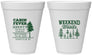 Personalized Bachelor Party 12 oz Foam Cups - Camping | 40065