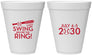 Personalized Bachelor Party 12 oz Foam Cups - Baseball | 40087