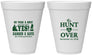 Personalized Wedding 12 oz Foam Cups - The Hunt Is Over | 403
