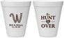 Personalized Wedding 12 oz Foam Cups - Monogram Hunt Is Over | 406