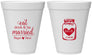 Personalized Wedding 12 oz Foam Cups - Mason Jar | 415