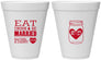 Personalized Wedding 12 oz Foam Cups - Eat Drink Be Married | 417