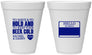 Personalized Wedding 12 oz Foam Cups - Hello My Name Is | 418