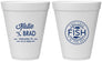 Personalized Wedding 12 oz Foam Cups - Two Less Fish In The Sea | 421