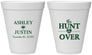 Personalized Wedding 12 oz Foam Cups - The Hunt Is Over | 422