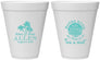 Personalized Wedding 12 oz Foam Cups - Sandy Hugs Salty Kisses | 425