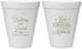 Personalized Wedding 12 oz Foam Cups - Eat Drink Be Married | 430