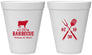 Personalized Wedding 12 oz Foam Cups - I Do Barbecue Bbq | 433
