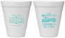 Personalized Wedding 12 oz Foam Cups - Sandy Feet Salty Kisses | 434