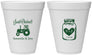 Personalized Wedding 12 oz Foam Cups - Just Hitched Mason Jar | 483