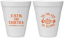Personalized Wedding 12 oz Foam Cups - Til Death Do Us Part | 485