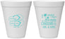 Personalized Wedding 12 oz Foam Cups - Sandy Feet Salty Kisses | 490