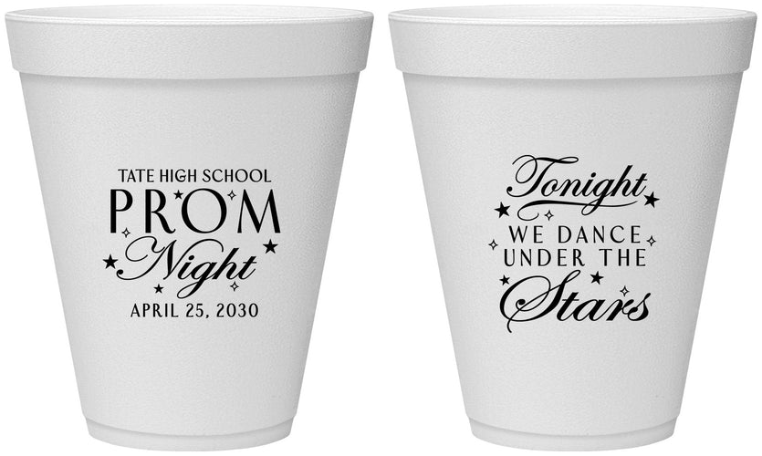 Personalized Prom 12 oz Foam Cups - Tonight We Dance | 50000