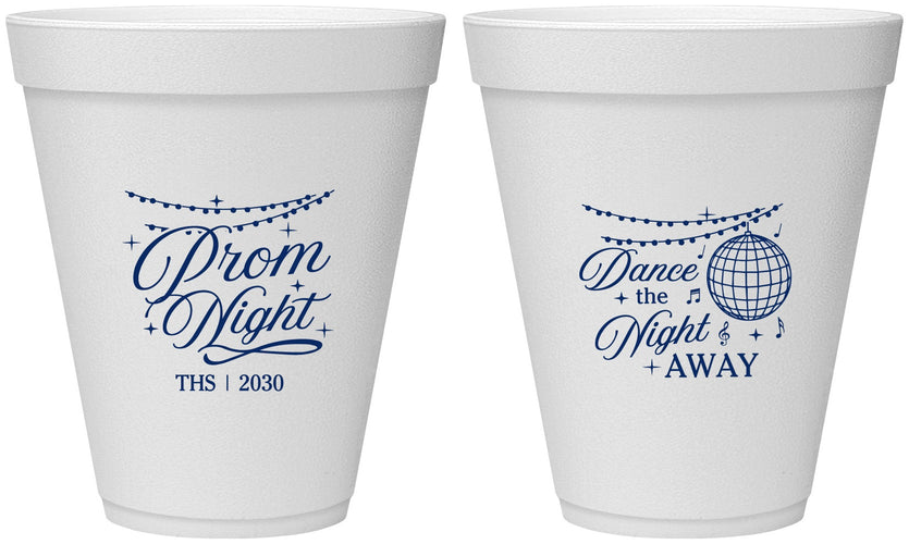Personalized Prom 12 oz Foam Cups - Dance The Night Away | 50001