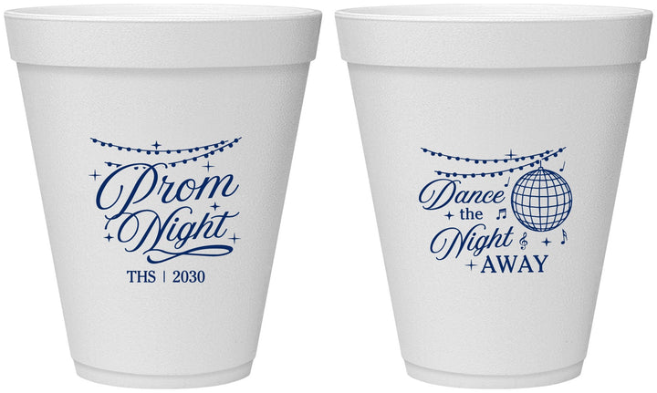 Personalized Prom 12 oz Foam Cups - Dance The Night Away | 50001