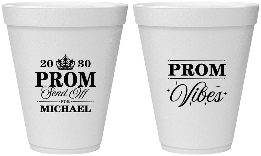 Personalized Prom 12 oz Foam Cups - Send Off | 50005