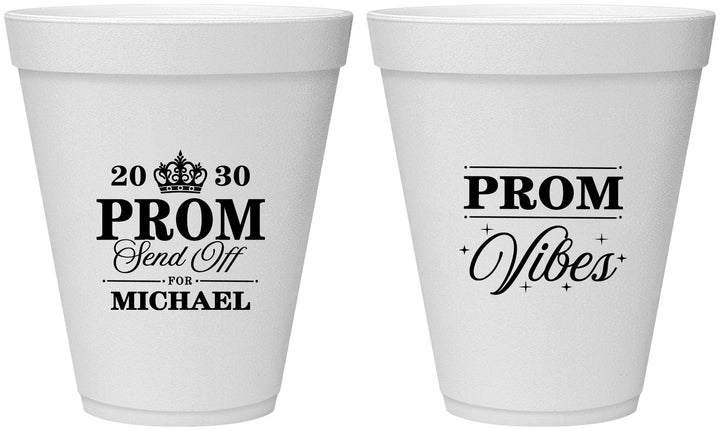 Personalized Prom 12 oz Foam Cups - Send Off | 50005