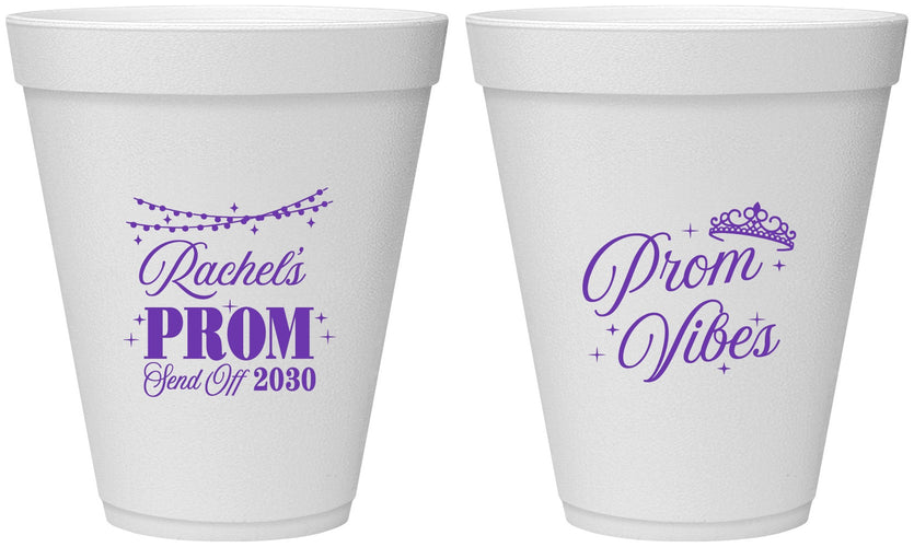 Personalized Prom 12 oz Foam Cups - Send Off | 50007