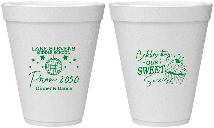Personalized Prom 12 oz Foam Cups - Middle School Dance | 50014