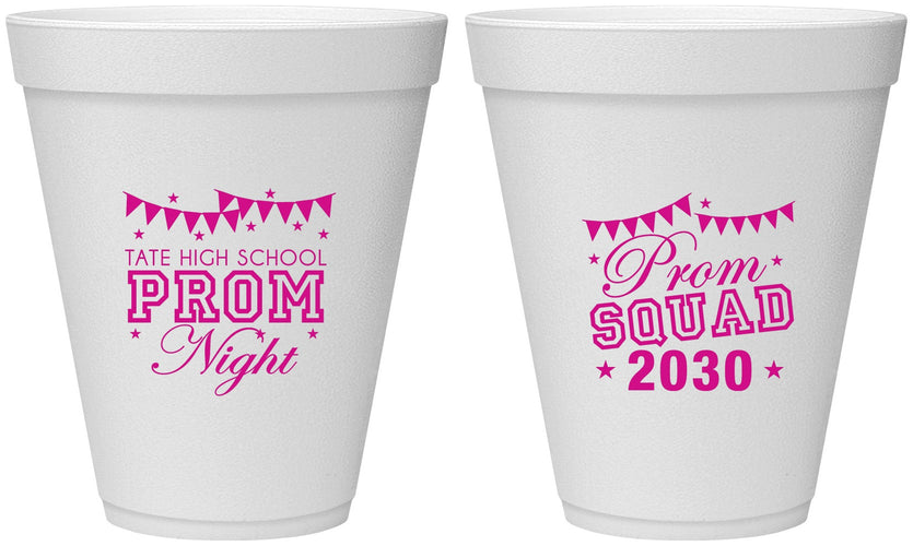 Personalized Prom 12 oz Foam Cups - Squad | 50015
