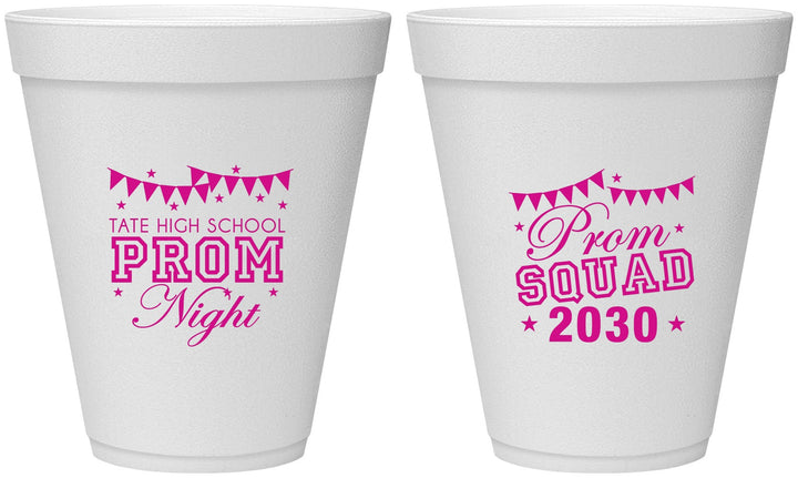 Personalized Prom 12 oz Foam Cups - Squad | 50015