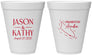 Personalized Wedding 12 oz Foam Cups - Aruba | 504
