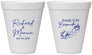 Personalized Wedding 12 oz Foam Cups - Bermuda | 512