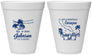 Personalized Wedding 12 oz Foam Cups - Curacao | 521
