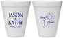 Personalized Wedding 12 oz Foam Cups - Guam | 526