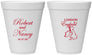 Personalized Wedding 12 oz Foam Cups - England | 548