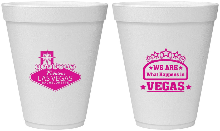 Personalized Bachelorette 12 oz Foam Cups - Las Vegas | 60016