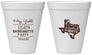 Personalized Bachelorette 12 oz Foam Cups - Texas Cowgirl | 60041