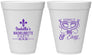 Personalized Bachelorette 12 oz Foam Cups - Mardi Gras | 60059