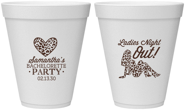 Personalized Bachelorette 12 oz Foam Cups - Ladies Night Out | 60086