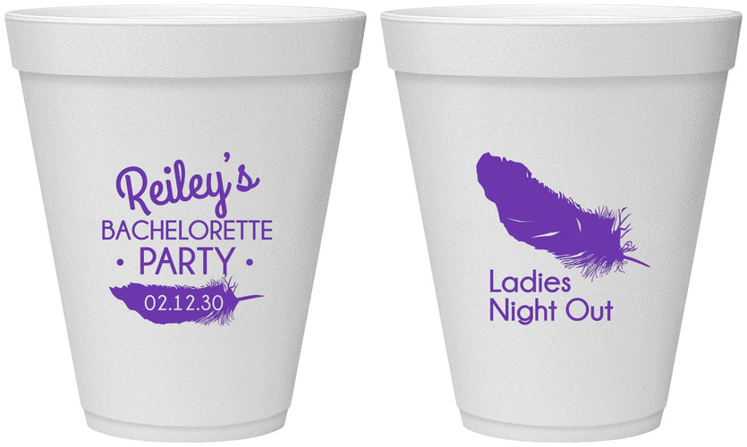 Personalized Bachelorette 12 oz Foam Cups - Ladies Night Out | 60087