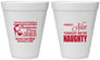 Personalized Bachelorette 12 oz Foam Cups - Nice Tonight Naughty | 60112